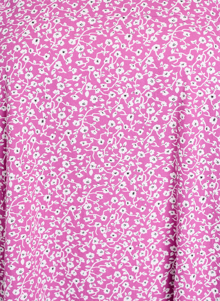 Kurzes Kleid aus Baumwolle mit 3/4-Ärmeln und Taschen, Lila, Packshot image number 2