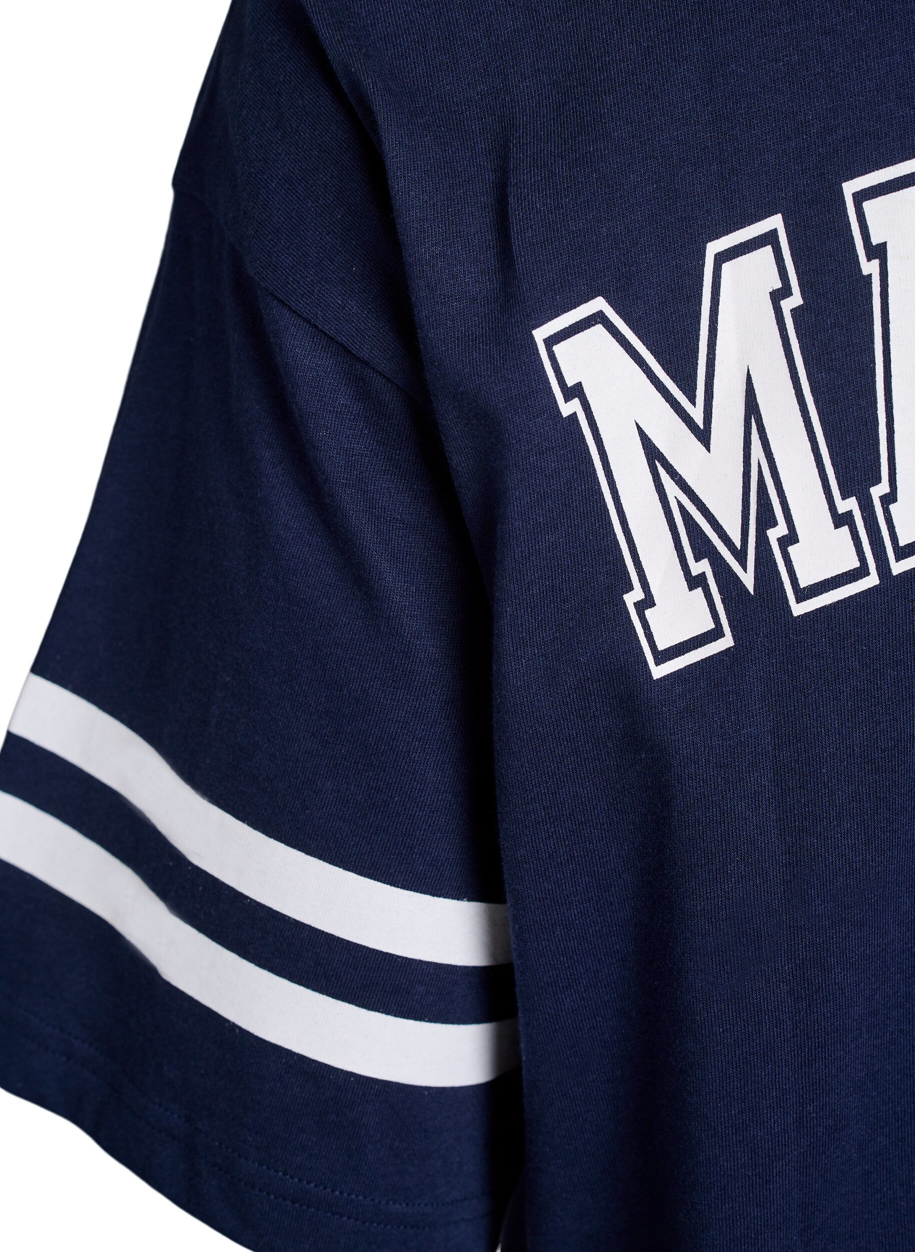 Zizzi Sportliches T-Shirtkleid aus Baumwolle., Blau, Packshot image number 4