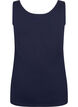 Solide Farbe Grundoberteil aus Baumwolle, Blau, Packshot image number 1