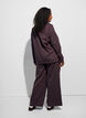 Hoch taillierte Sweatpants mit weitem Bein, Braun, Model image number 1