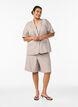 Lockere Bermudashorts mit hoher Taille, Braun, Model image number 0