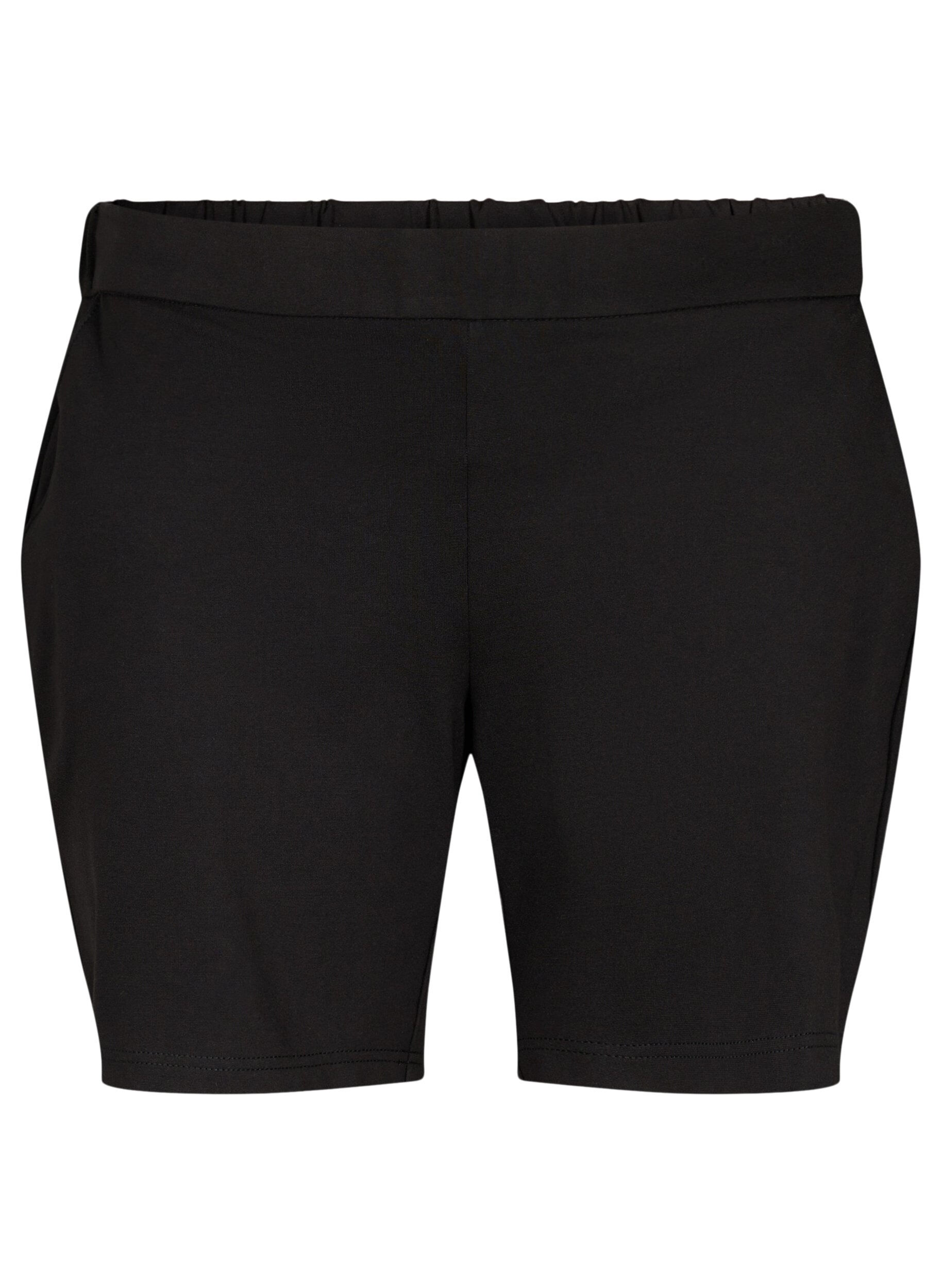Zizzi Maddison Shorts mit normaler Passform, Black, Packshot image number 0