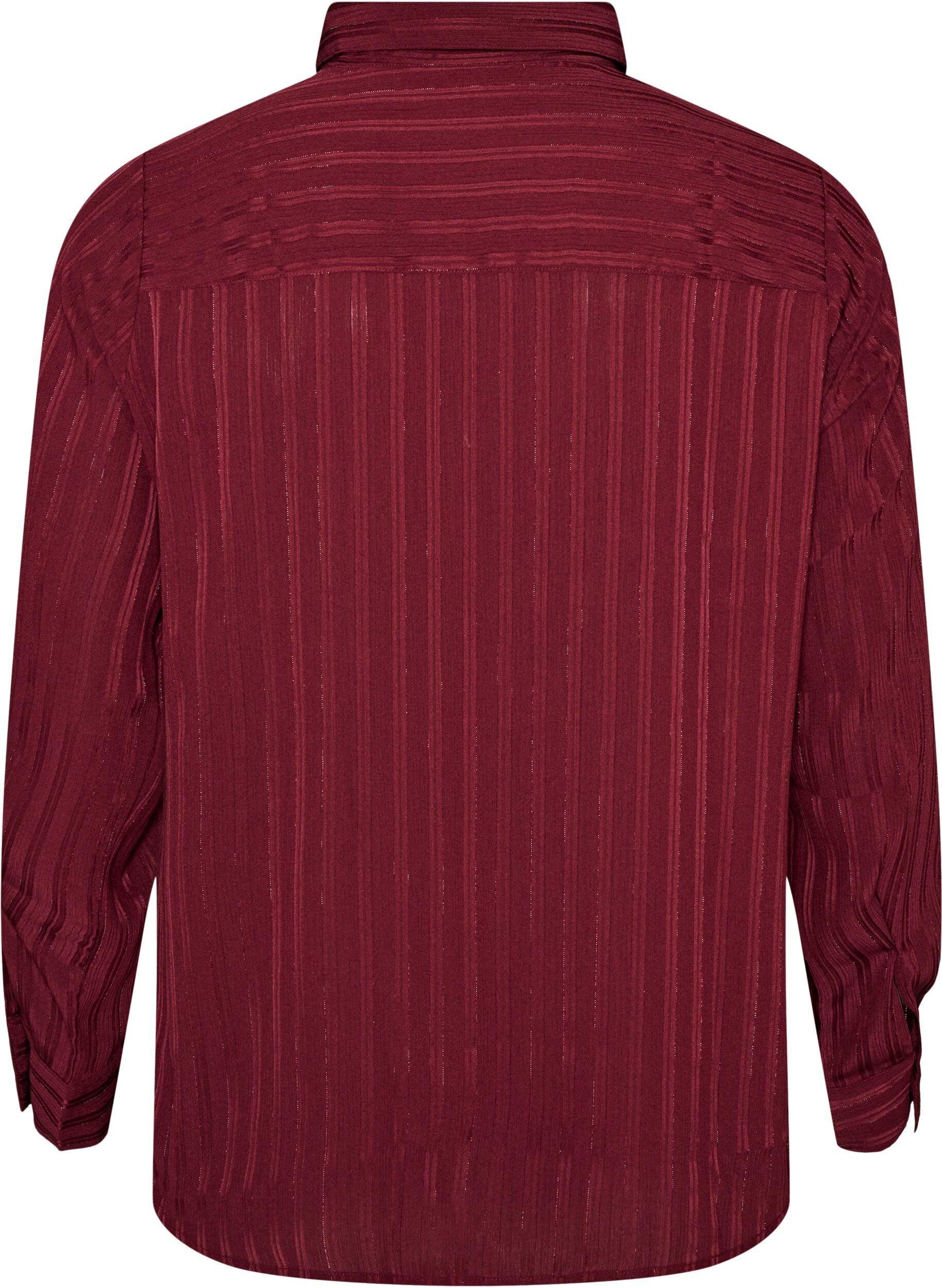 ZizziBluse mit Strukturstreifen und Glitzerf&auml;den, Rot, Packshot image number 1