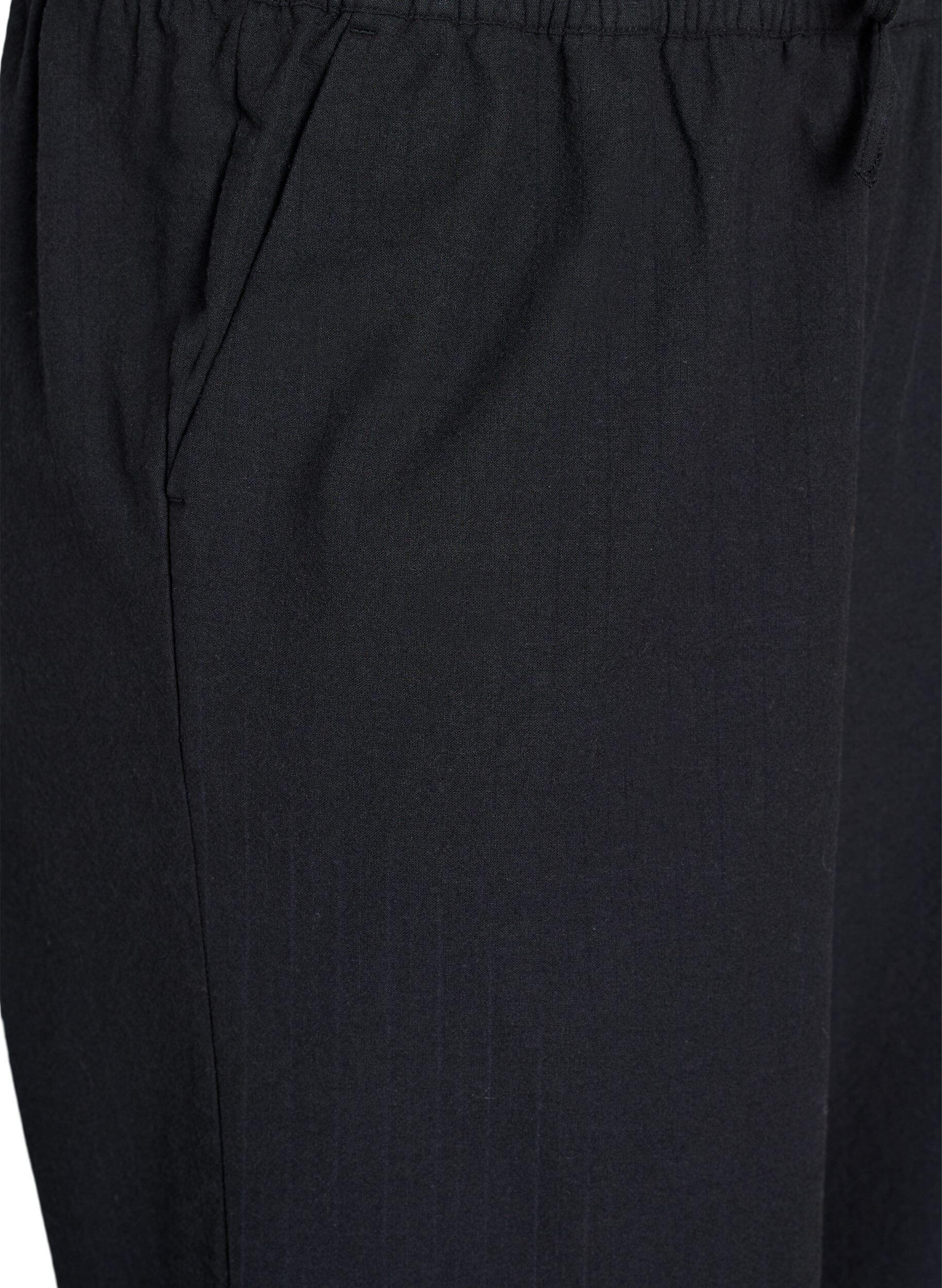 ZizziLockere Hose mit hohem Bund und Taschen, Schwarz, Packshot image number 2