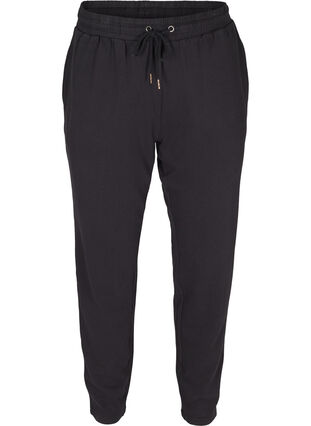 Lockere Sweatpants aus 100% Baumwolle, Black, Packshot image number 0