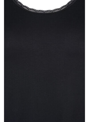 Kurzärmeliges Nachthemd aus Viskose, Black, Packshot image number 2