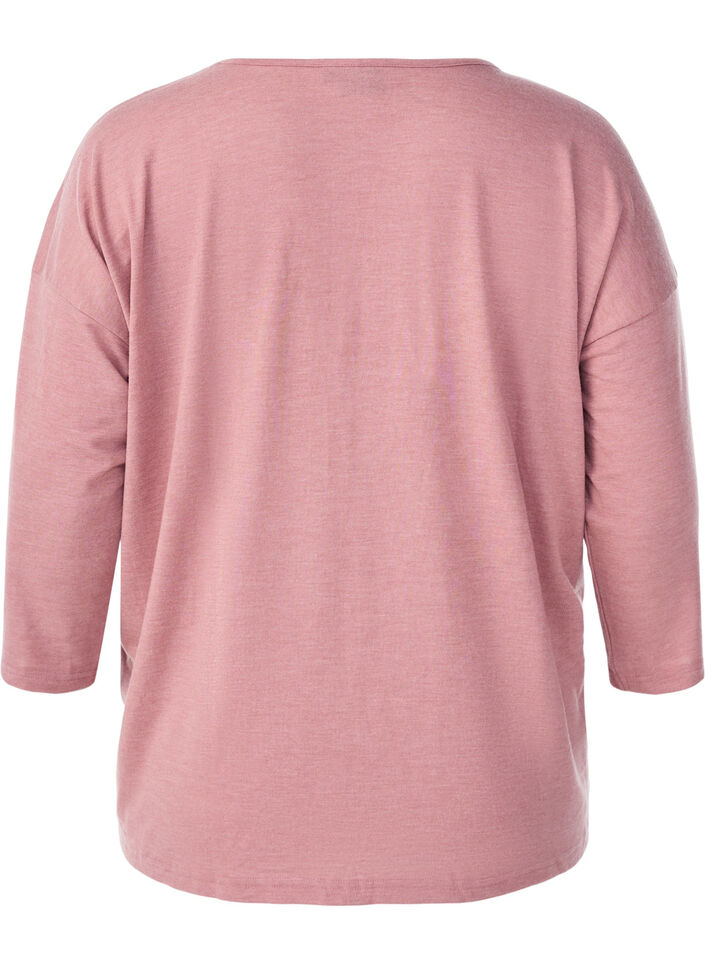 Bluse aus Jersey mit 3/4-&Auml;rmeln, Rot, Packshot image number 1