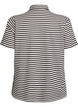 Kurzärmeliges Poloshirt mit Streifen, Schwarz, Packshot image number 1