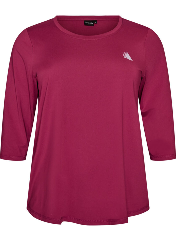 Trainingsshirt mit 3/4-&Auml;rmeln, Pink, Packshot image number 0