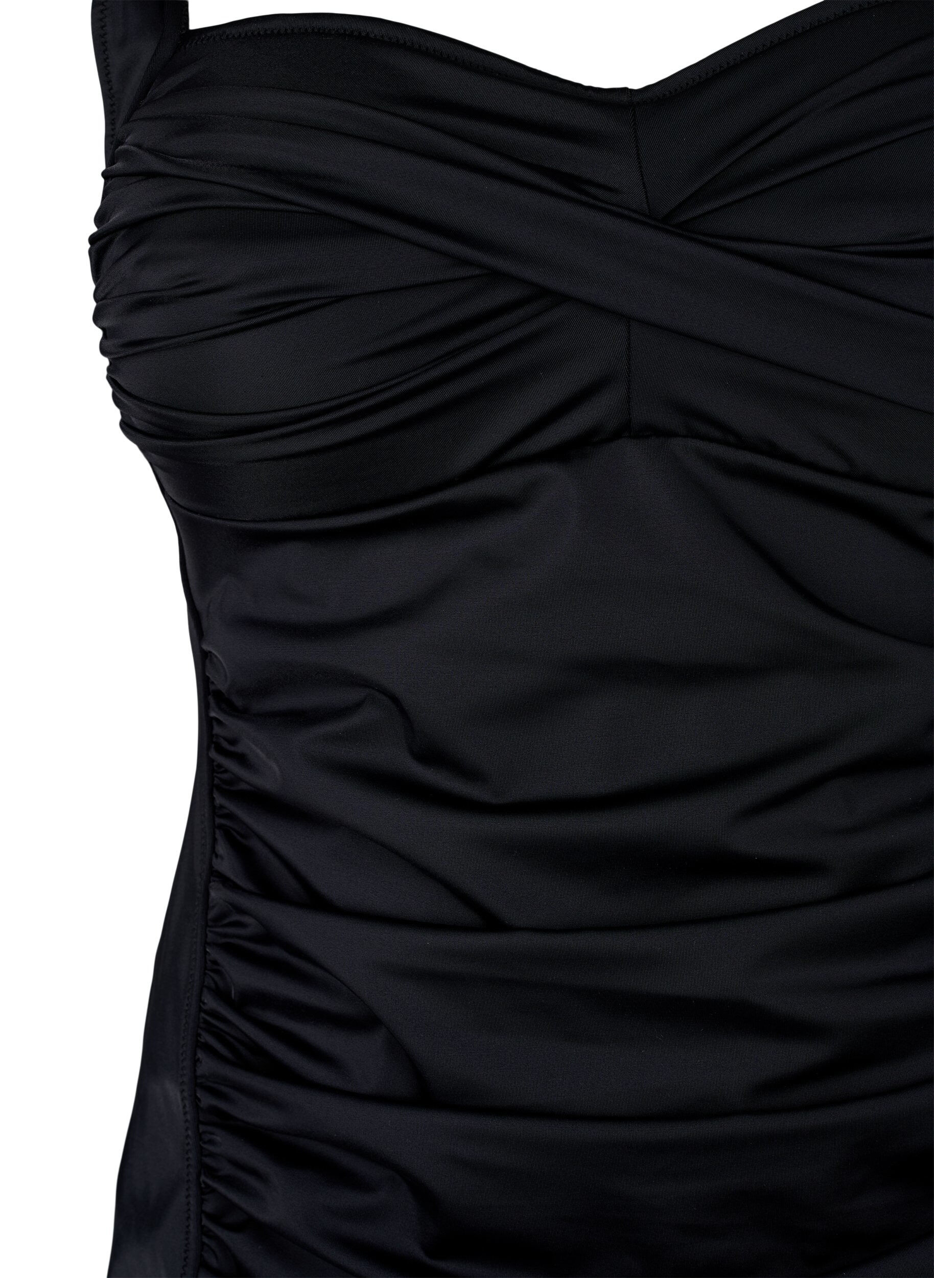 Zizzi Tankini mit Drapierung, Schwarz, Packshot image number 2