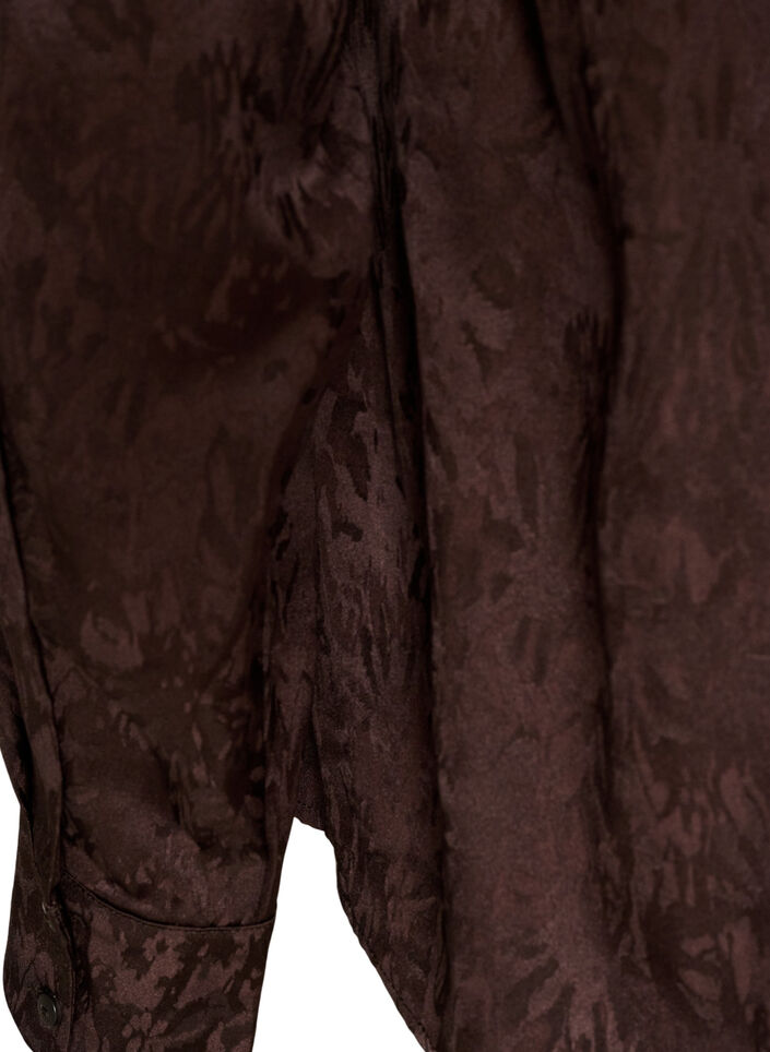 Bluse mit Ton-in-Ton-Paisleymuster, Braun, Packshot image number 3