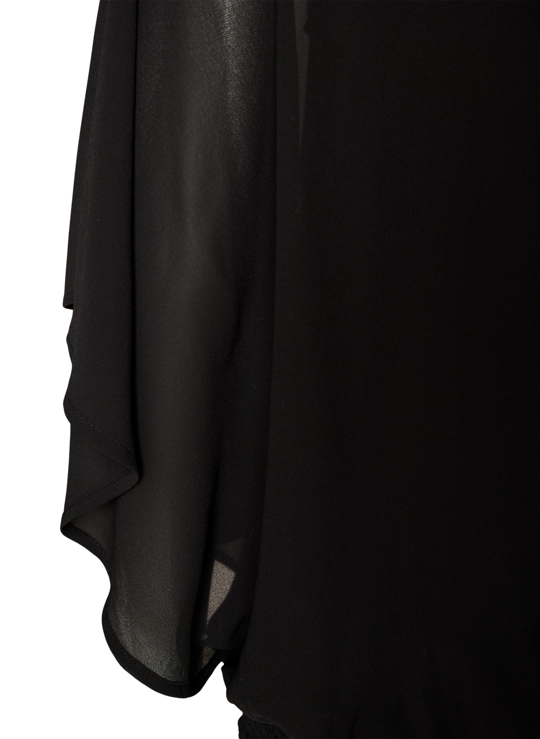 ZizziChiffonbluse mit Balloneffekt, Schwarz, Packshot image number 3