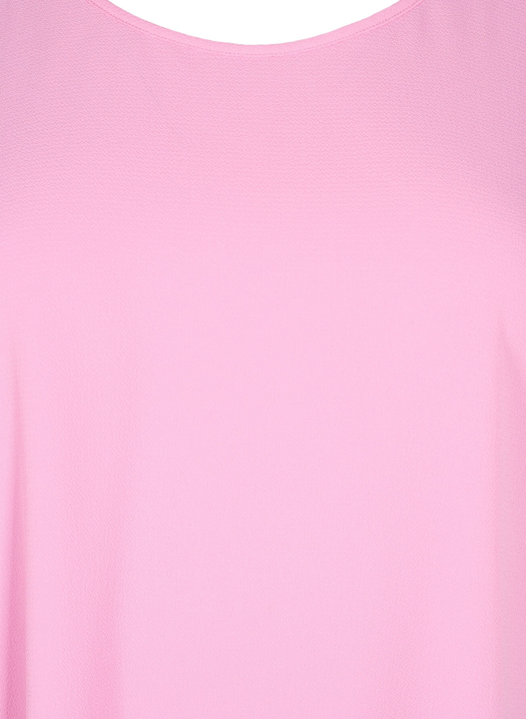 ZizziBluse mit kurzen &Auml;rmeln und einem Rundhalsausschnitt, Pink, Packshot image number 2