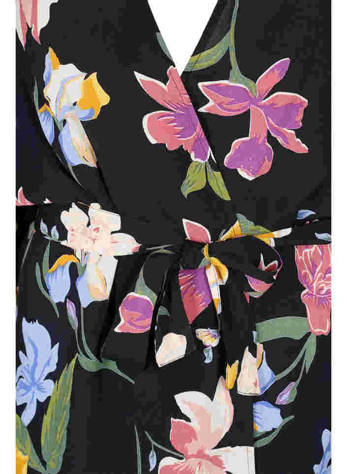 Geblümter Kimono aus Viskose, Big Flower AOP, Packshot image number 2