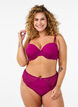 String aus Mikrofaser mit Spitzensaum, Boysenberry, Model image number 0