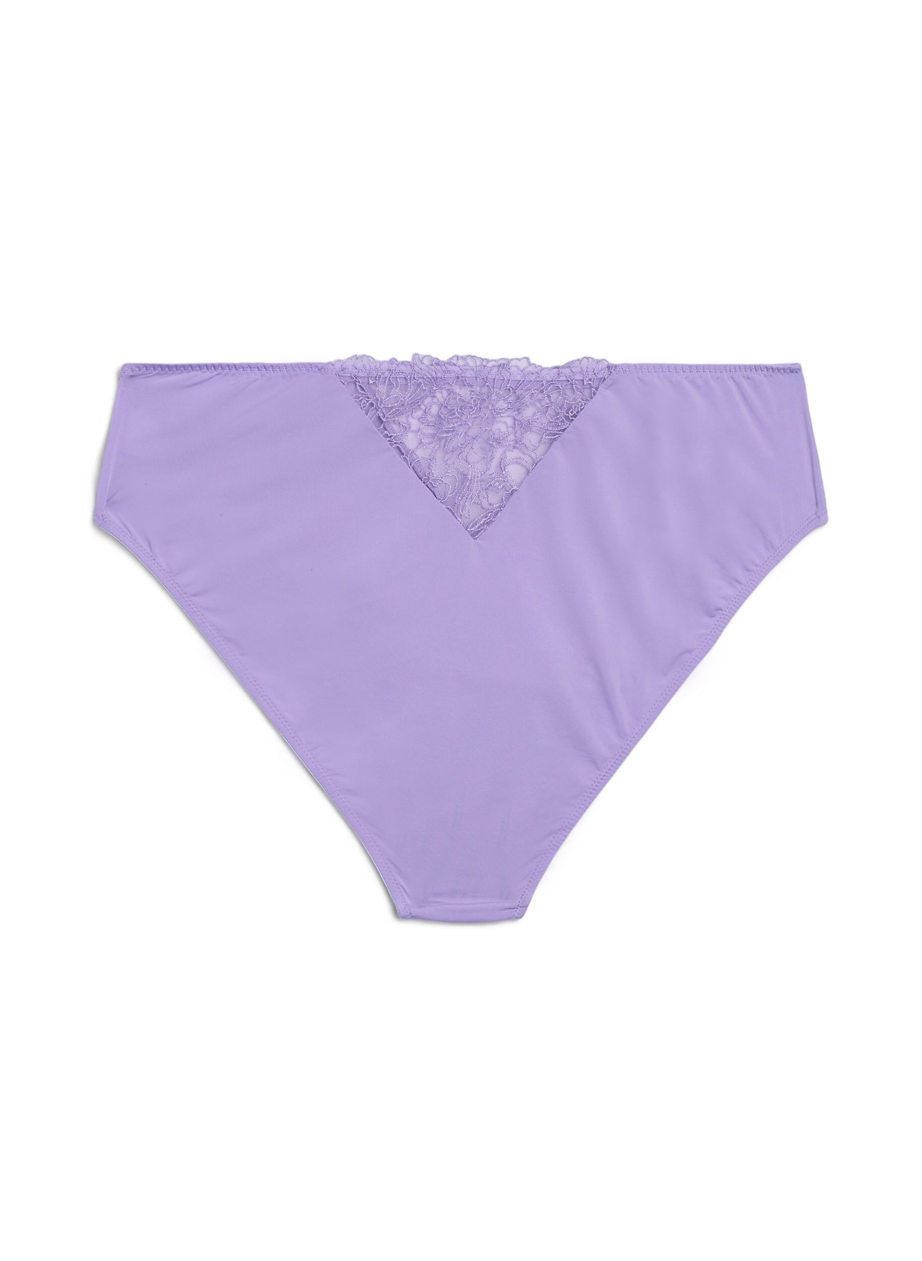 Zizzi Tai-Slip aus Mikrofaser mit Spitzendetails, Lila, Packshot image number 1