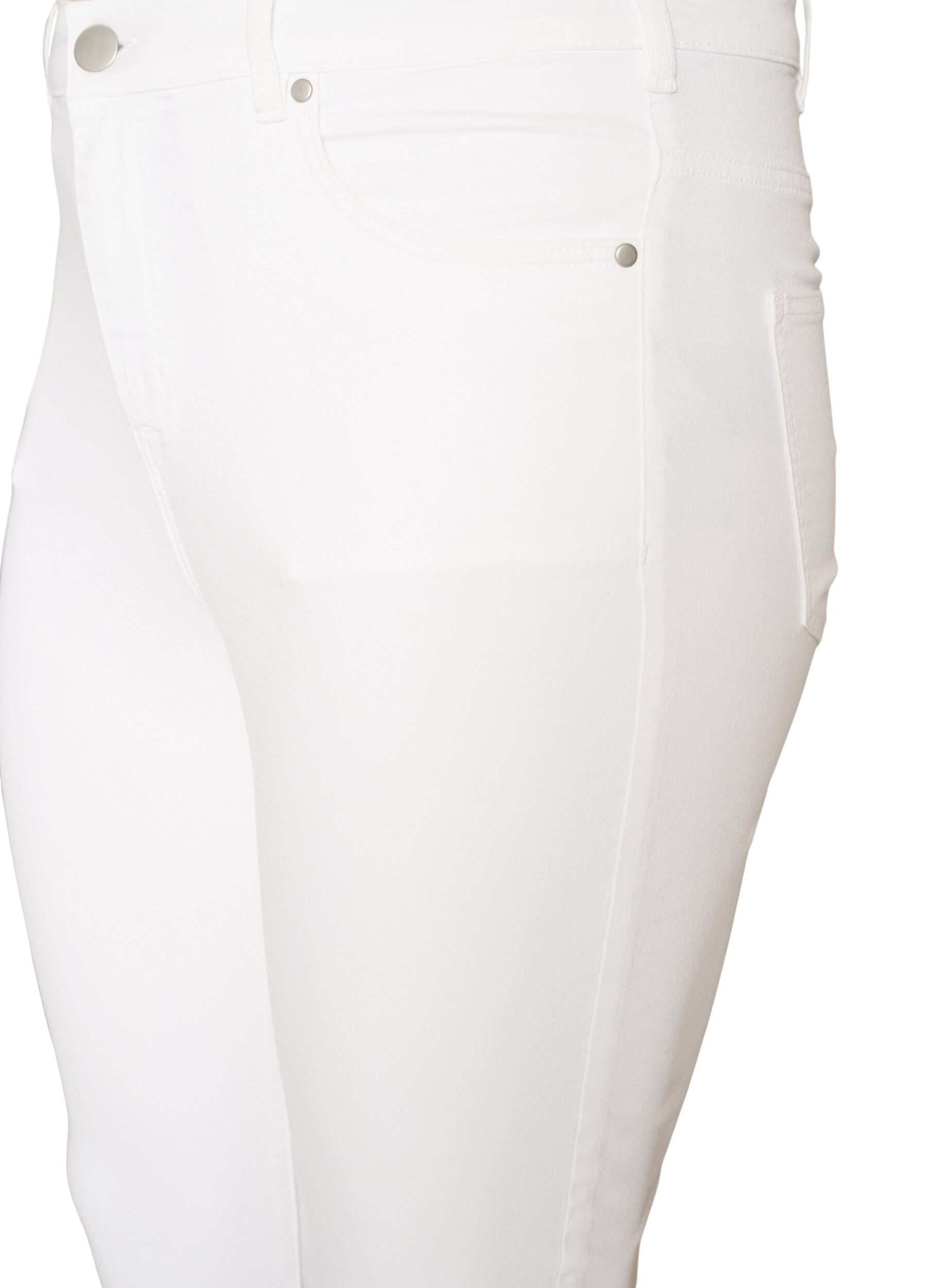 ZizziAmy Super Slim Fit Jeans mit hoher Taille, Wei&szlig;, Packshot image number 2