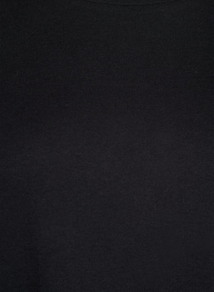 T-Shirt-Kleid mit transparentem Mesh-Saum, Schwarz, Packshot image number 2