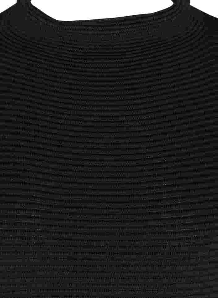 Strickkleid mit gekürzten Ärmeln, Black, Packshot image number 2