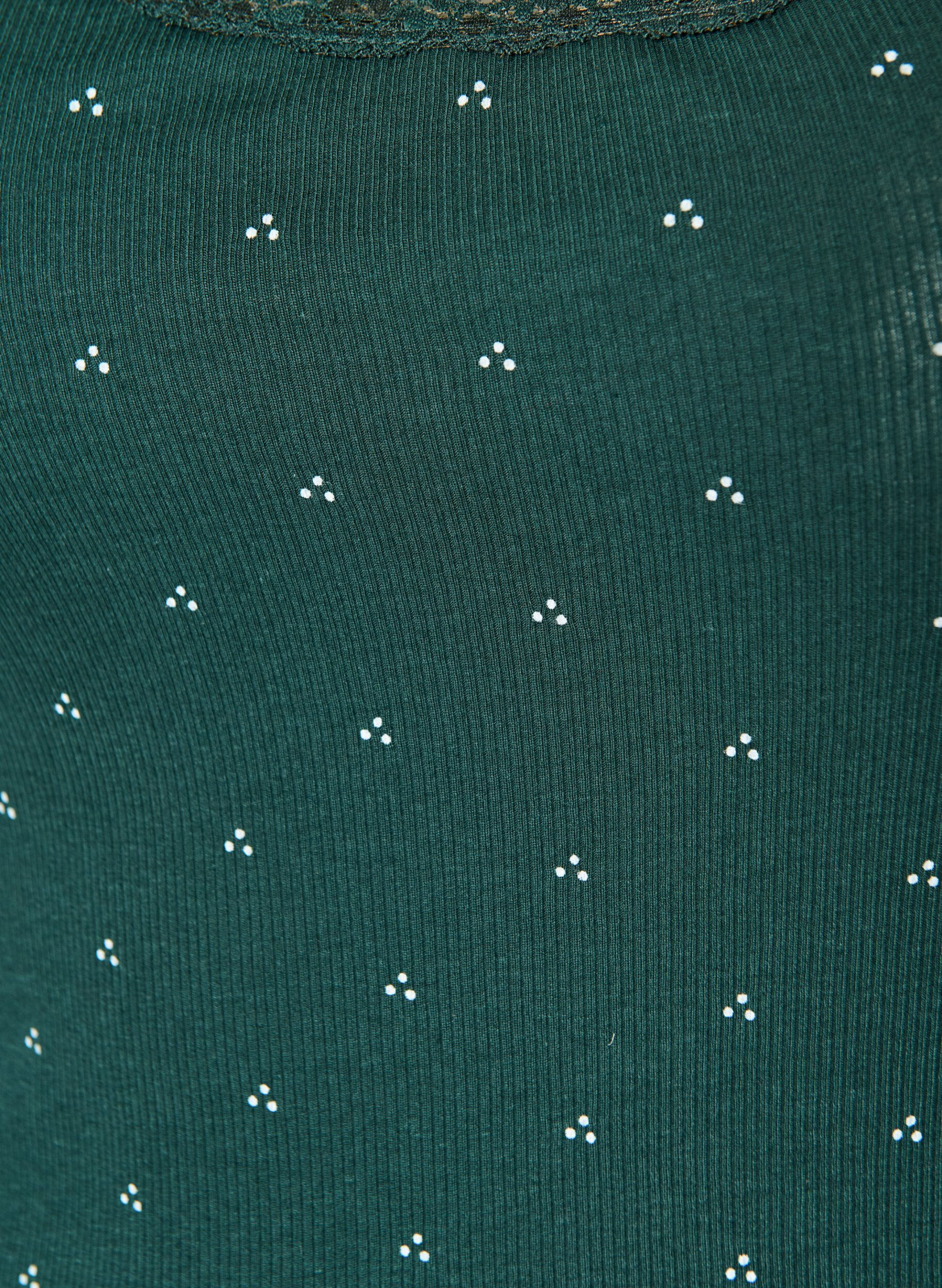 ZizziOberteil mit Aufdruck und Spitzenborte, Gr&uuml;n, Packshot image number 2