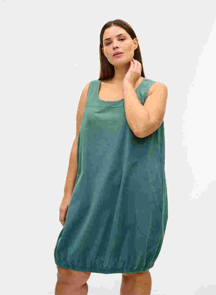 Ärmelloses Kleid aus Baumwolle, Sea Pine, Model