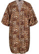 Viskose-Kimono mit 3/4-&Auml;rmeln, Braun, Packshot image number 0