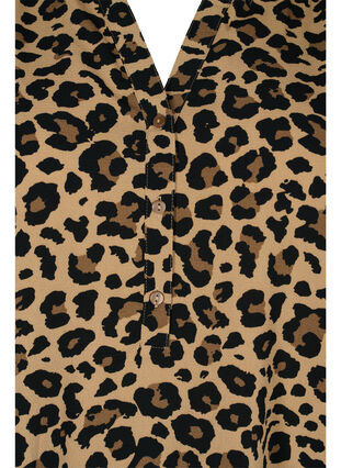 Langarm Bluse mit Leoparden-Print und V-Ausschnitt, Leopard, Packshot image number 2