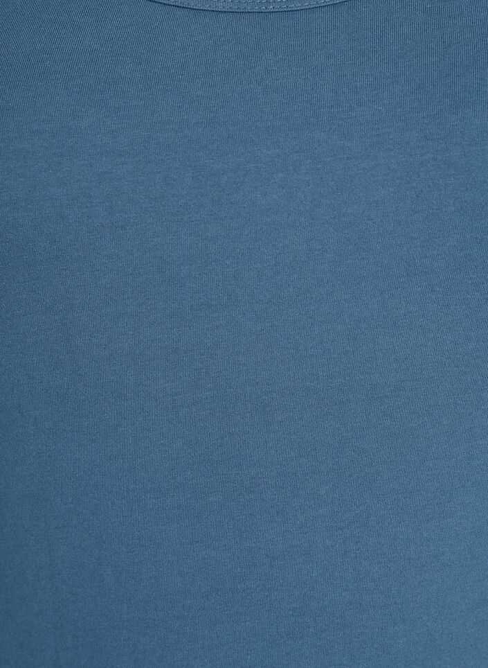Einfarbiges Basic Top aus Baumwolle, Grau, Packshot image number 2
