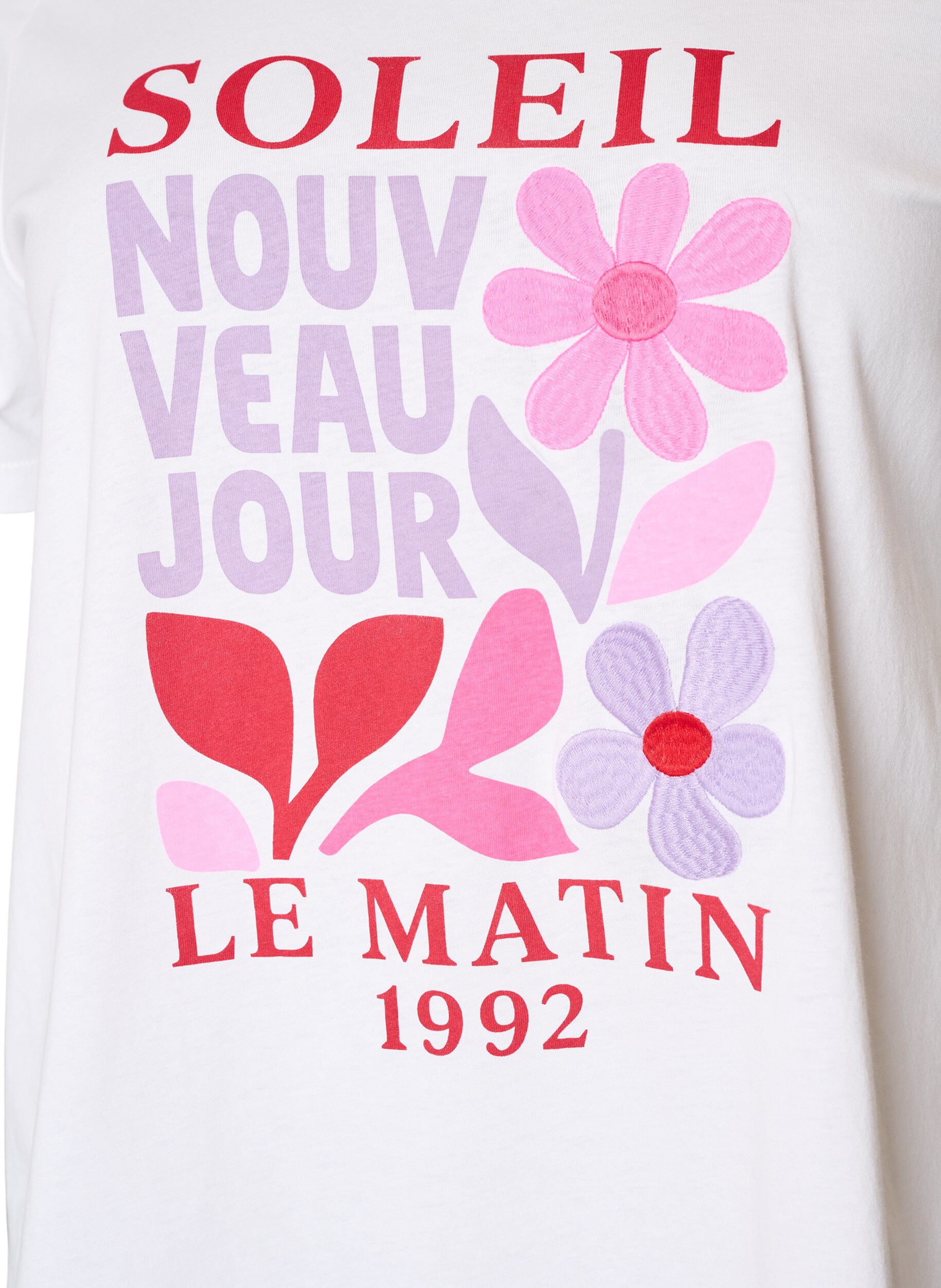 ZizziT-Shirt aus Baumwolle mit Print, Wei&szlig;, Packshot image number 2