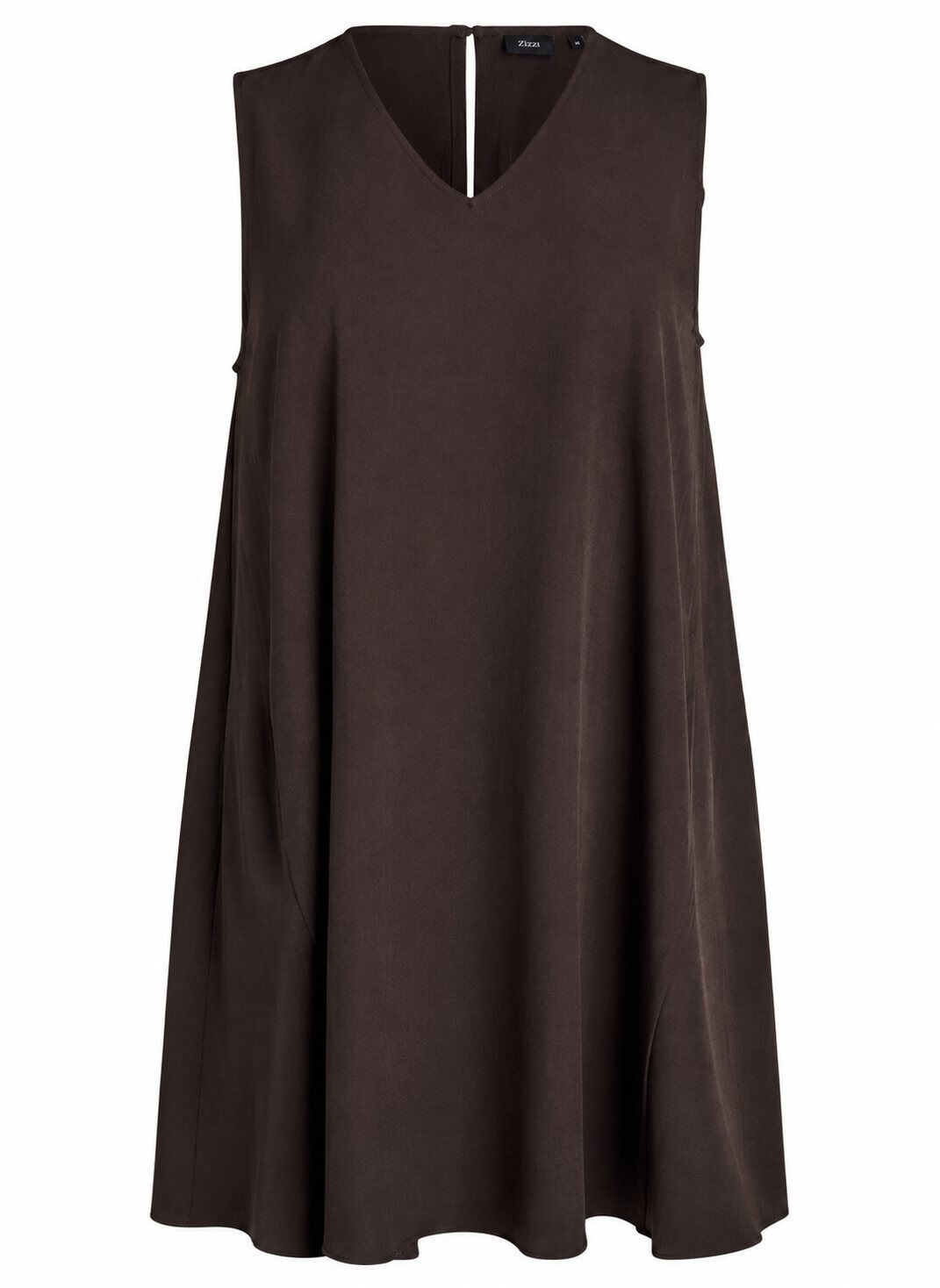 &Auml;rmelloses A-Linien-Kleid mit Nadelstreifen