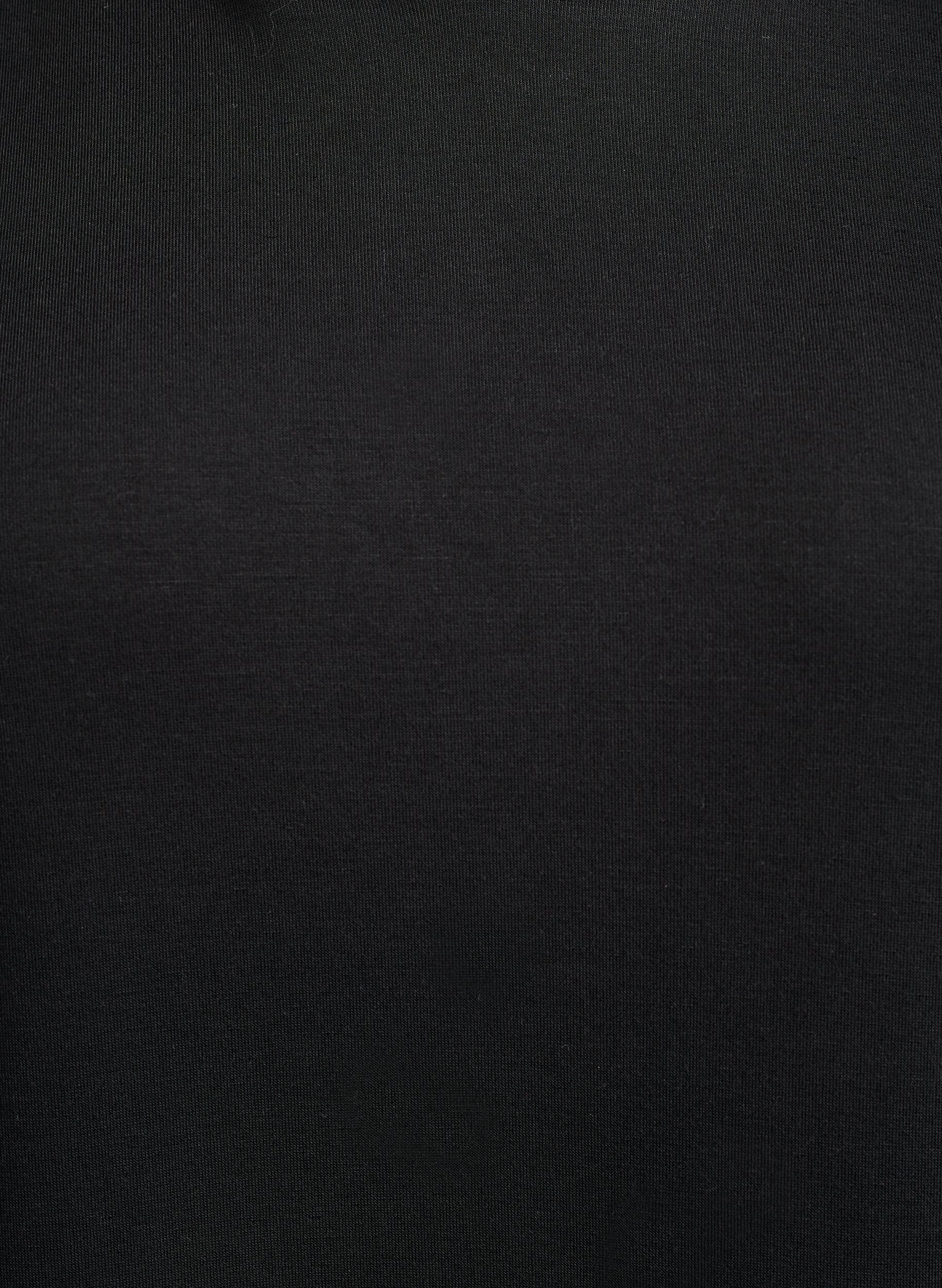 Zizzi Kurzes Hoodiekleid mit K&auml;ngurutasche, Schwarz, Packshot image number 2