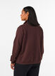 Sweatjacke mit hohem Kragen und Rei&szlig;verschluss, Braun, Model image number 2