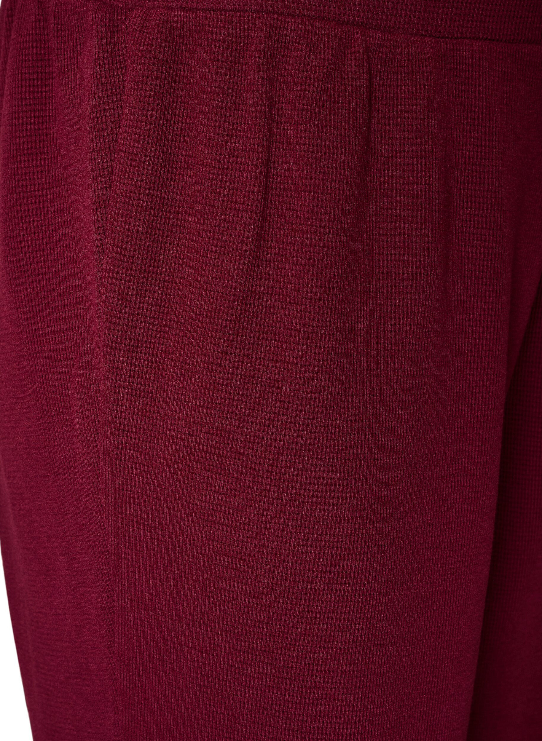ZizziLockere Hose mit Struktur und hoher Taille, Rot, Packshot image number 2