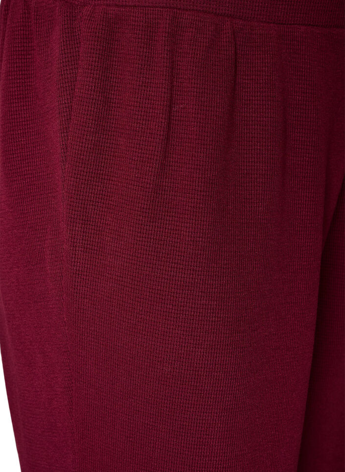 Lockere Hose mit Struktur und hoher Taille, Rot, Packshot image number 2