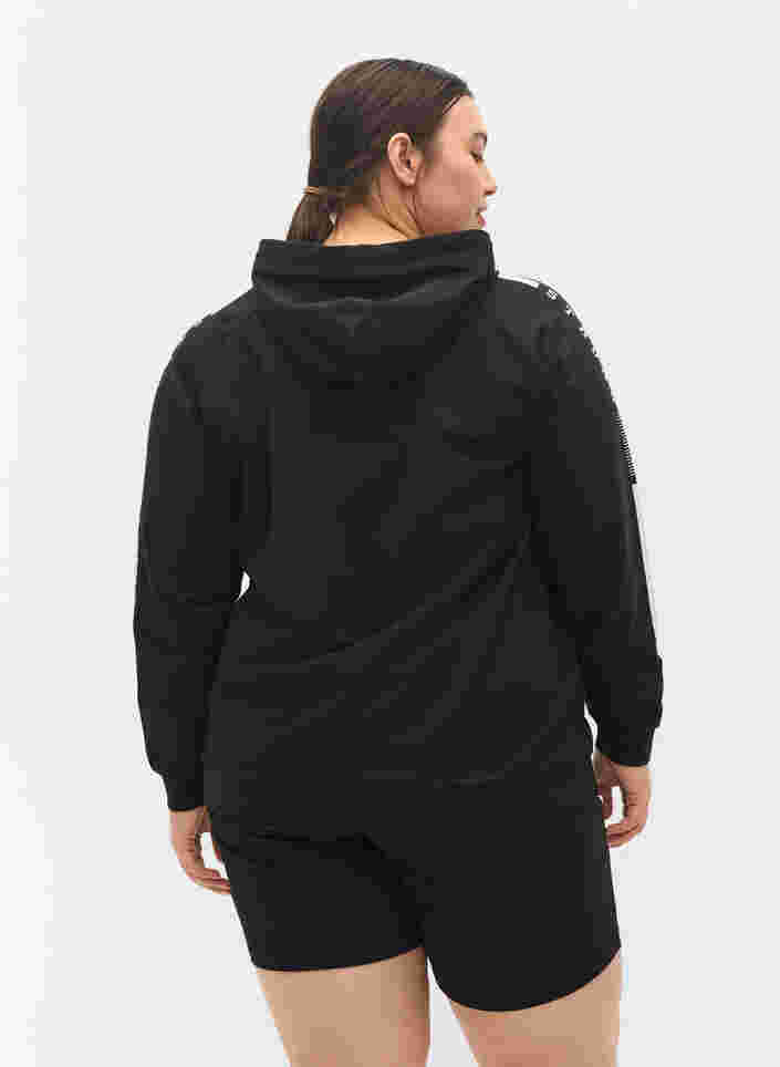 Lockere Shorts mit Textprint, Black, Model image number 1