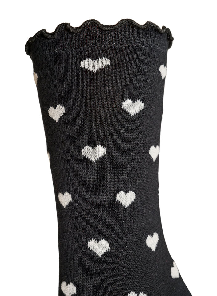 Socken aus Baumwolle mit Mustern, Schwarz, Packshot image number 2