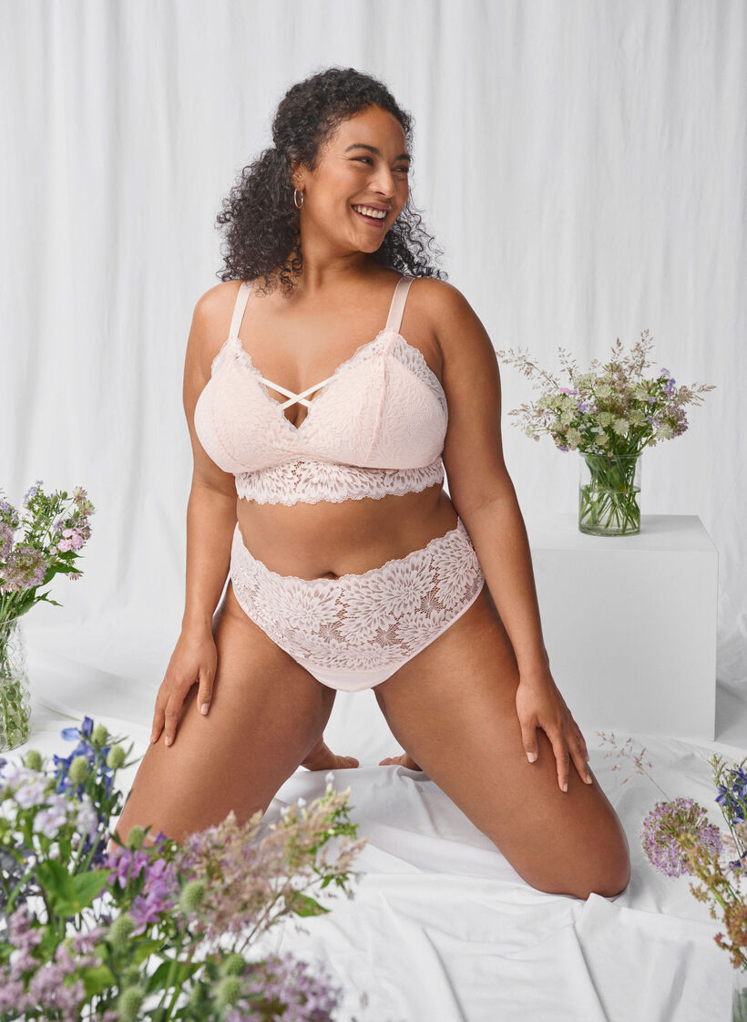 Bralette mit String-Detail und weicher Polsterung, Peach Blush, Image image number 0