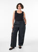 Hose aus Baumwolle mit bestickten Cut-outs, Schwarz, Model image number 0