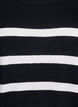 Gestreiftes Stricktop mit kurzen &Auml;rmeln, Schwarz, Packshot image number 2