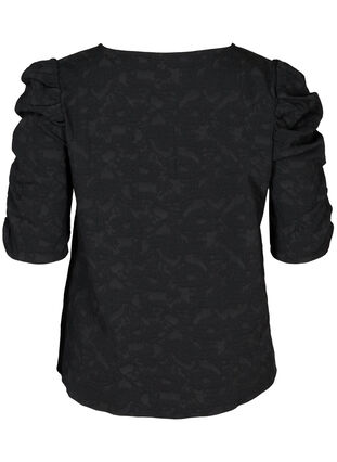 Bluse mit Puffärmeln, Black, Packshot image number 1