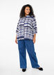 Gemusterte Bluse, Blau, Model image number 1