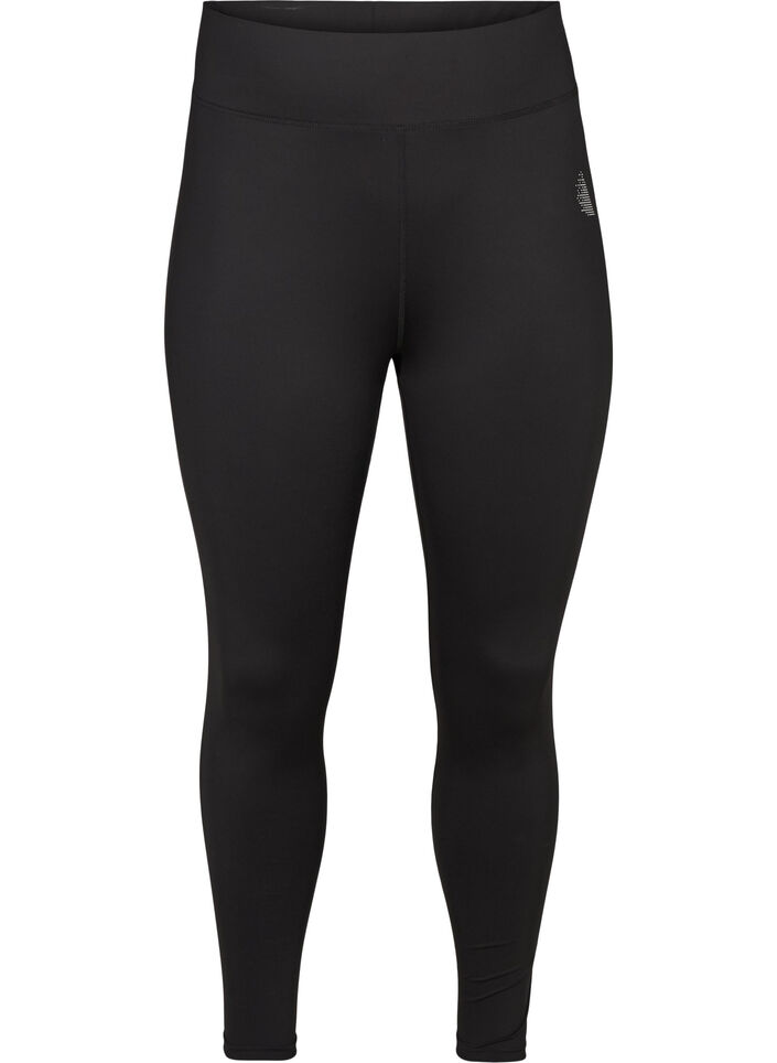 Gekürzte Basic-Trainingsleggings, Schwarz, Packshot image number 0