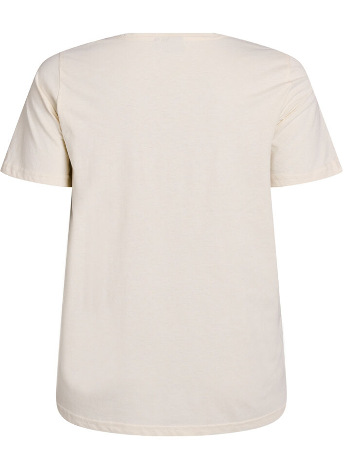 FLASH - T-Shirt mit Print., Beige, Packshot image number 1