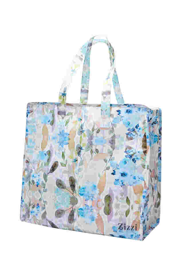 Einkaufstasche mit Reißverschluss, Humus Flower AOP, Packshot