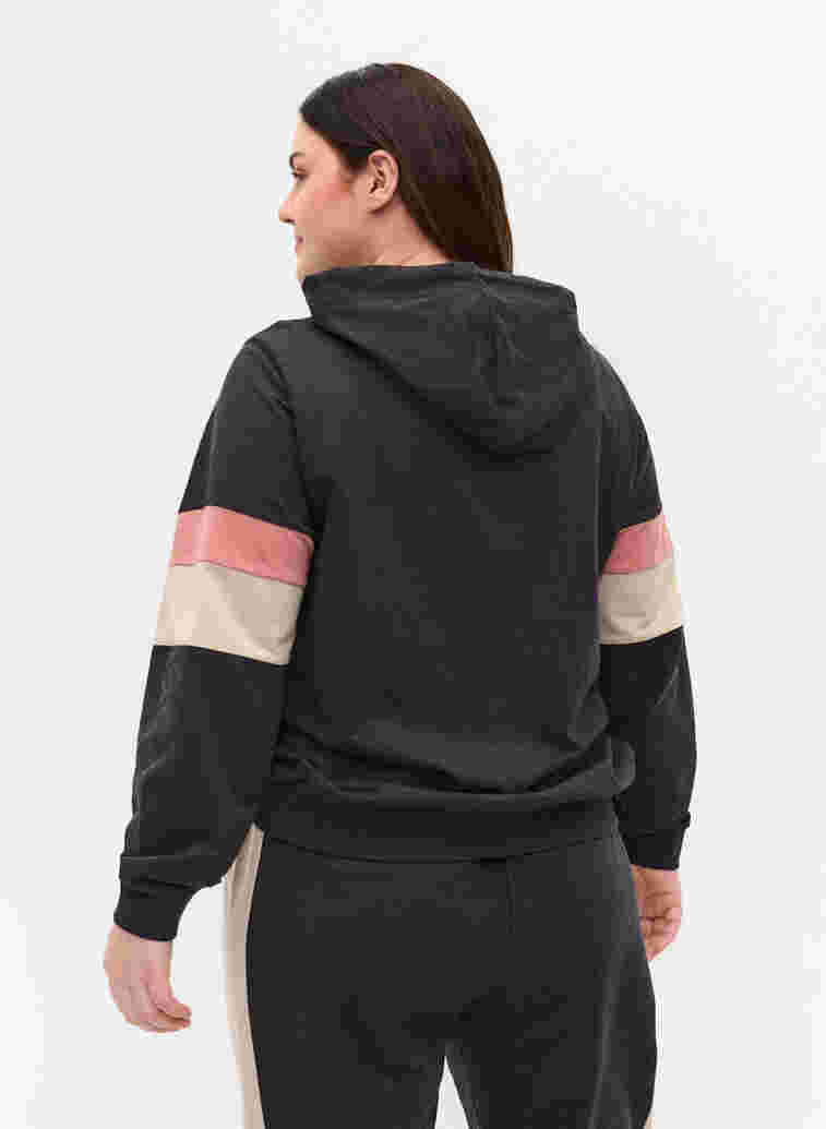 Sweatshirt mit Kapuze und Trackdetails, DGM/Rose, Model