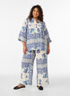 Gemusterte Hose mit weitem Bein, 9991, Model image number 1