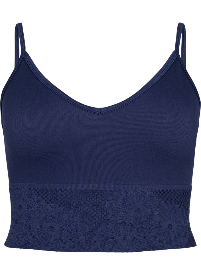 Nahtloses BH-Oberteil, Peacoat ASS, Packshot image number 0