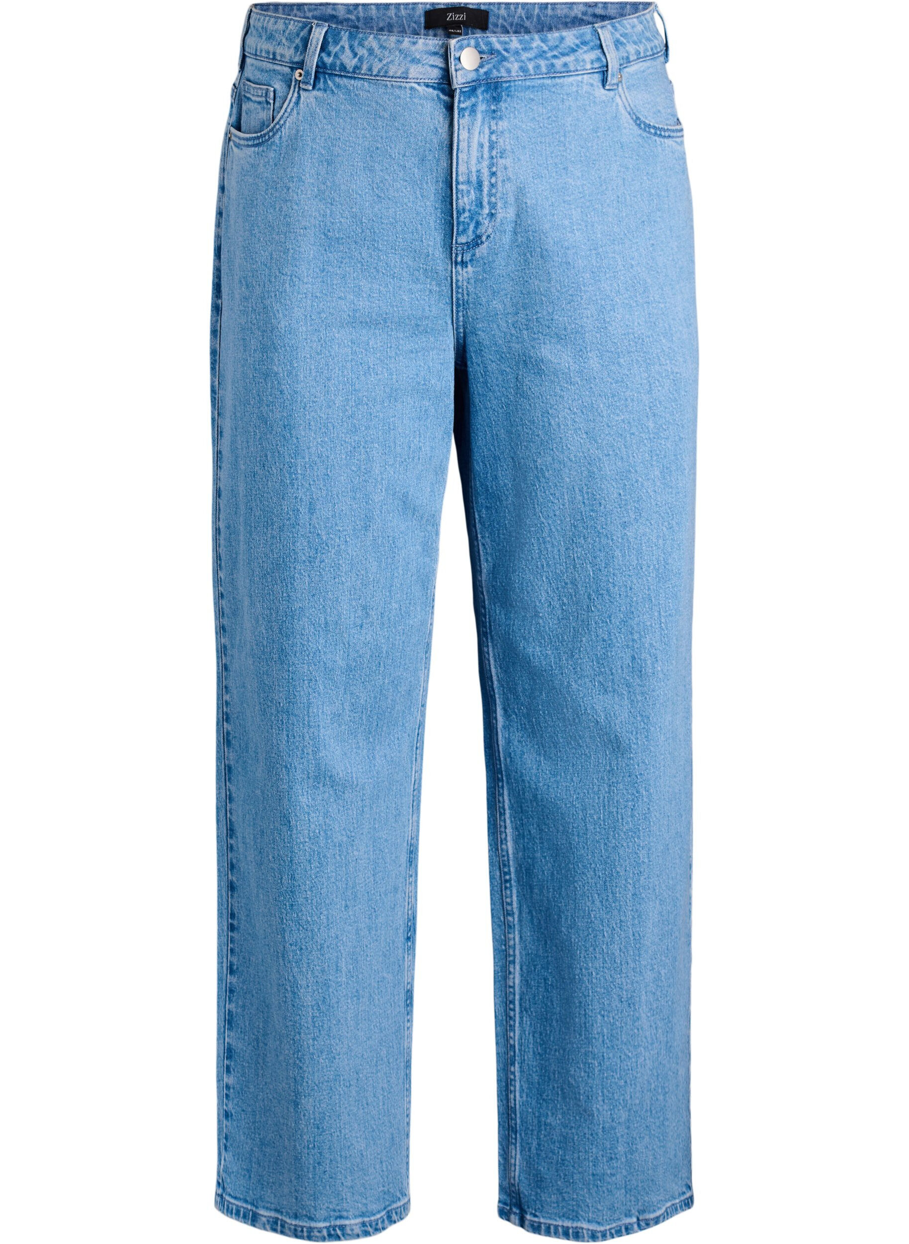 Wide-Leg-Jeans mit hoher Taille