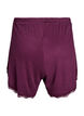 Lockere Nachtshorts aus geripptem Material mit Spitzensaum, Dunkles Bordeaux, Packshot image number 1