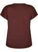 Lockeres Trainings-T-Shirt mit V-Ausschnitt, Braun, Packshot image number 1